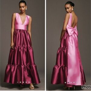 Anthropologie Pink Maxi Dress